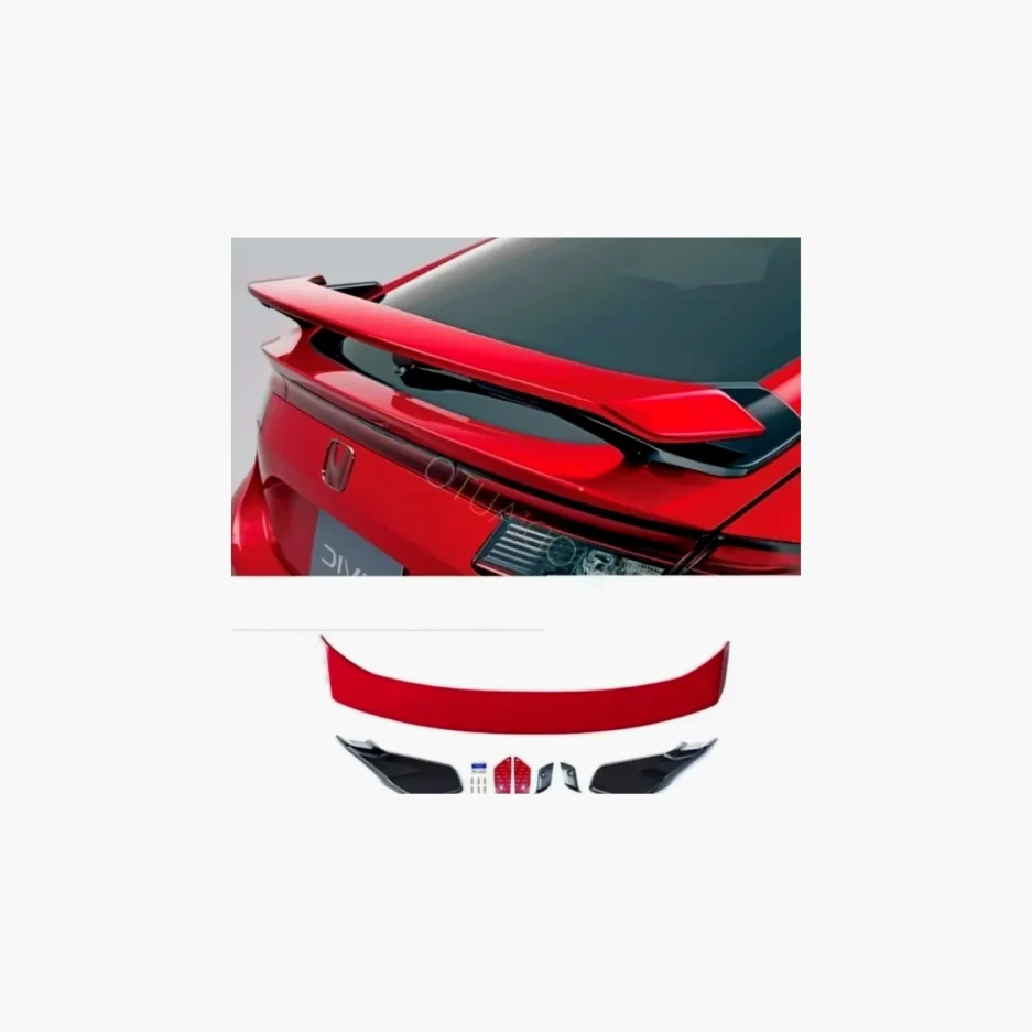 Honda Civic 11th Gen Hatchback Type R Style 2 Tone Rear Spoiler Wing Gloss Black Red Blue White 2022 Plus