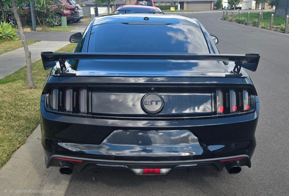 Ford Mustang S550 GT500 Track Spoiler Real Install on Black