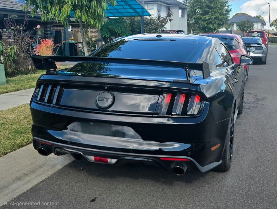 Ford Mustang S550 GT500 Track Spoiler Real Install on Black
