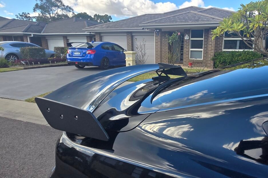 Ford Mustang S550 GT500 Track Spoiler Real Install on Black
