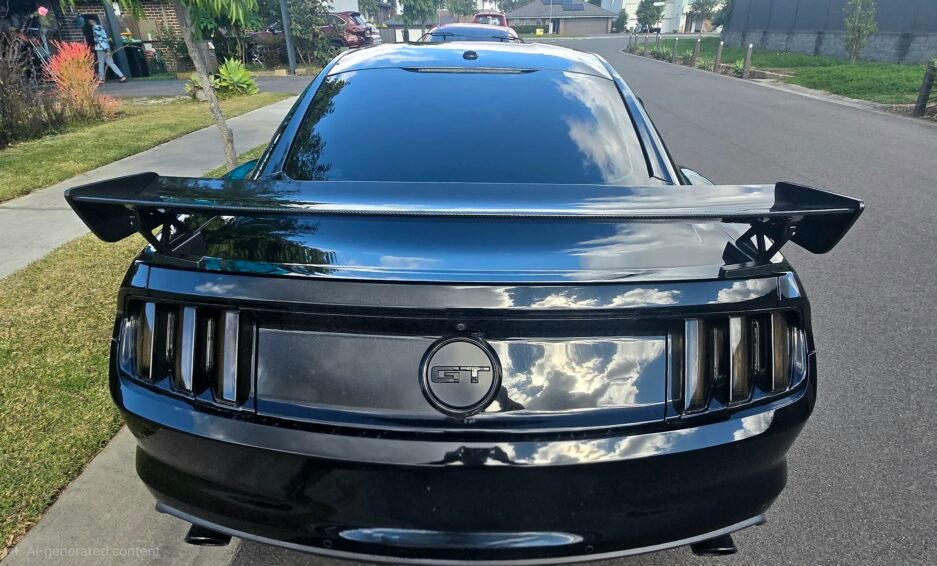 Ford Mustang S550 GT500 Track Spoiler Real Install on Black
