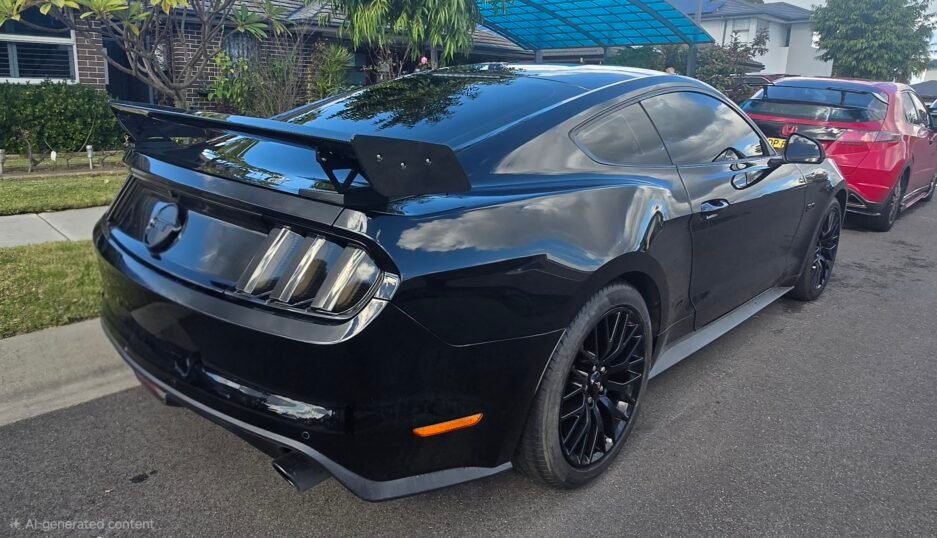 Ford Mustang S550 GT500 Track Spoiler Real Install on Black