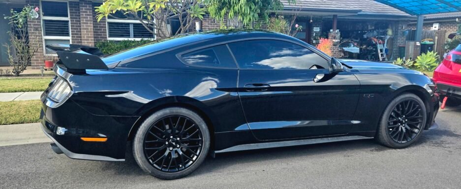 Ford Mustang S550 GT500 Track Spoiler Real Install on Black