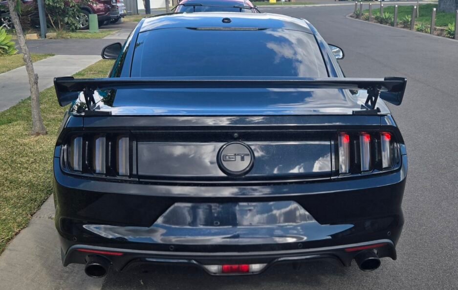 Ford Mustang S550 GT500 Track Spoiler Real Install on Black