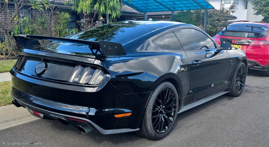 Ford Mustang S550 GT500 Track Spoiler Real Install on Black