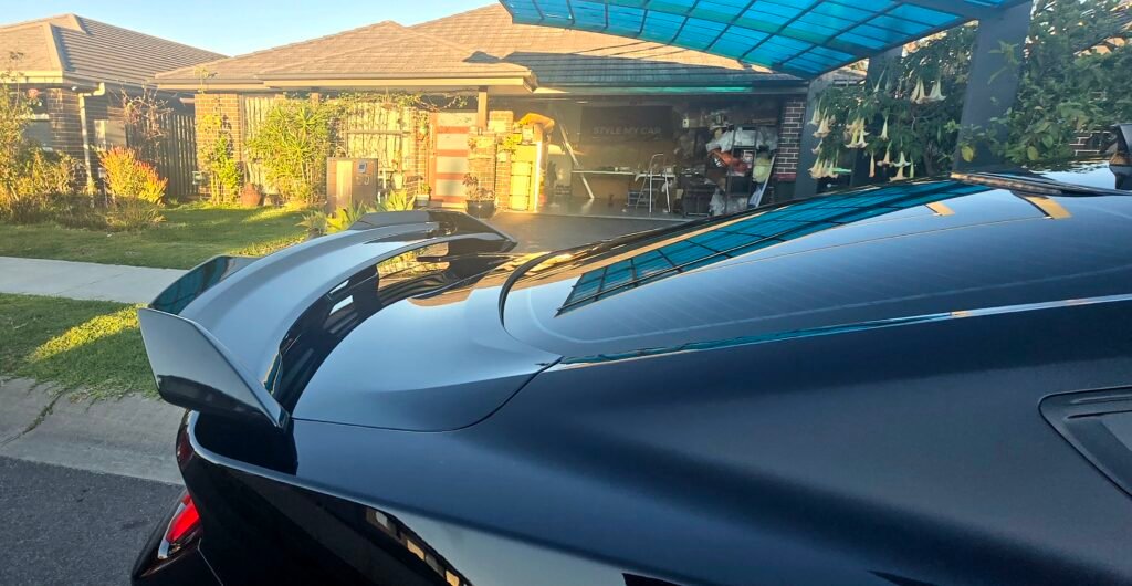 Ford Mustang S650 2024+ Dark Horse - Gurny Flap Spoiler Real Install Side view