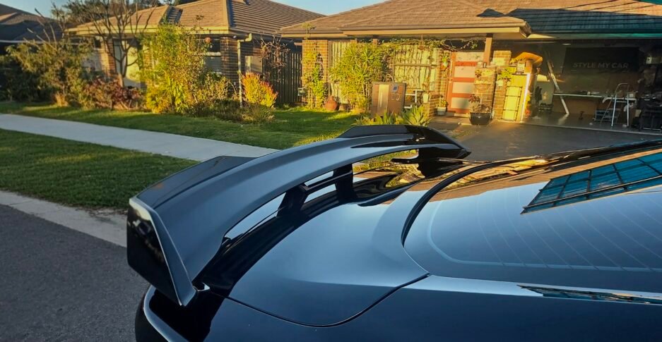 Ford Mustang S650 2024+ Dark Horse - Gurny Flap Spoiler Real Install Side view