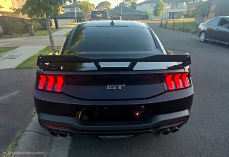 Ford Mustang S650 2024+ Dark Horse - Gurny Flap Spoiler Real Install rear view