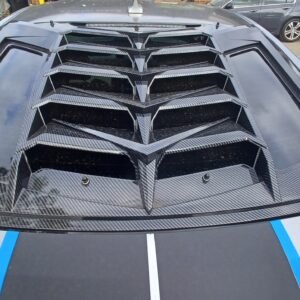 Ford Mustang S550 (2015–2023) Lamborghini-Style Rear Windscreen Louvers – Premium Carbon Finish