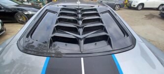 Ford Mustang S550 (2015–2023) Lamborghini-Style Rear Windscreen Louvres – Premium ABS in Carbon and Gloss Black Finish