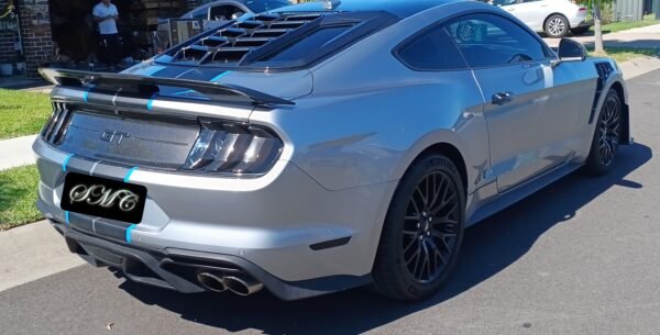 Ford Mustang S550 (2015–2023) Lamborghini-Style Rear Windscreen Louvers – Premium Carbon Finish - Image 2