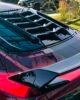 Ford Mustang S550 2015-2023 Lamborghini Style Rear Window Louver Gloss Black - Real Install