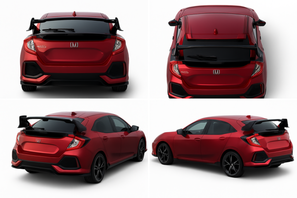 Honda Civic 10th Gen Hatchback Type R-Style Spoiler – Gloss Black - Image 14