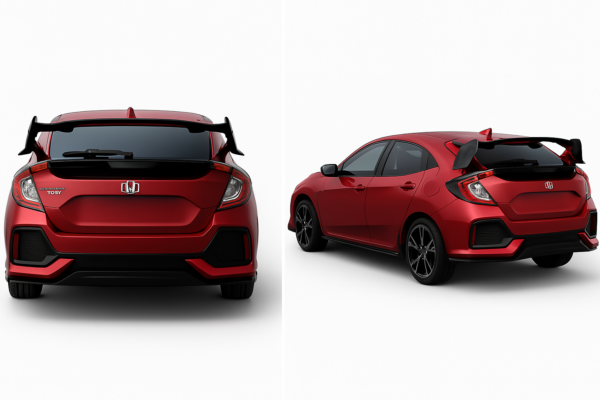 Honda Civic 10th Gen Hatchback Type R-Style Spoiler – Gloss Black - Image 15