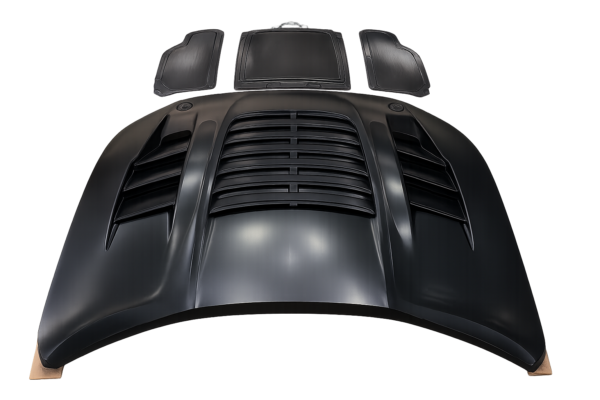 Ford Mustang S550 FN Series (2018–2023) KR Style Aluminium Front Bonnet – 3 Functional Vents - Image 3