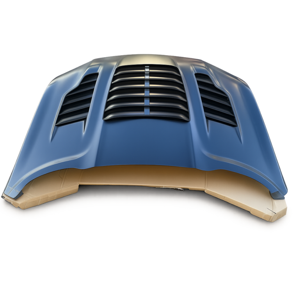 Ford Mustang S550 FN Series (2018–2023) KR Style Aluminium Front Bonnet – 3 Functional Vents - Image 5