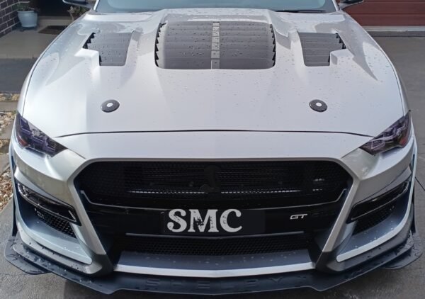Ford Mustang S550 FN Series (2018–2023) KR Style Aluminium Front Bonnet – 3 Functional Vents