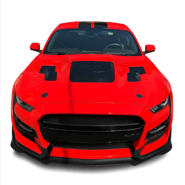 Ford Mustang S550 FN Series (2018–2023) KR Style Aluminium Front Bonnet – 3 Functional Vents - Image 2
