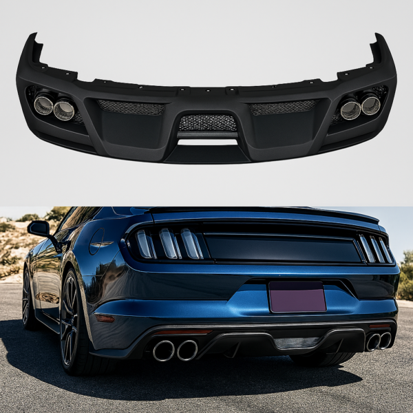 Ford Mustang GT500 FN (2015–2017) Rear Bumper Diffuser – Aggressive GT500 Styling - Image 4