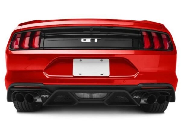 Ford Mustang S550 FN Series (2018–2023) GT500-Style Rear Bumper Diffuser – Matte Black - Image 8