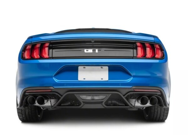 Ford Mustang S550 FN Series (2018–2023) GT500-Style Rear Bumper Diffuser – Matte Black - Image 9