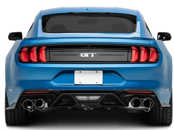 Ford Mustang S550 FN Series (2018–2023) GT500-Style Rear Bumper Diffuser – Matte Black - Image 6