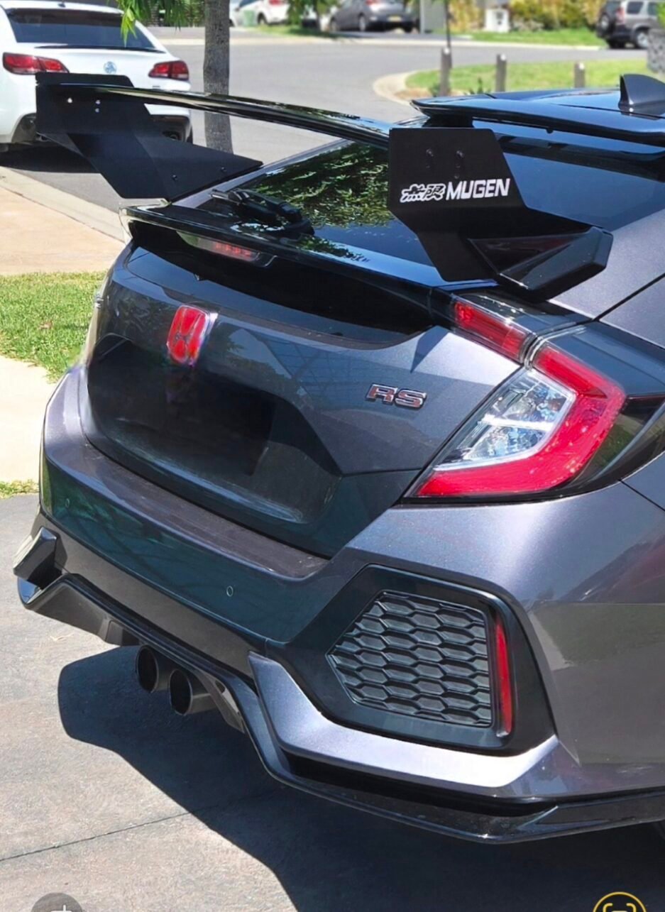 Honda Civic FK7 Hatchback Mugen JDM Style Rear Spoiler 2016-2021 RS Hatchback White Black Blue Black Red Black All Black