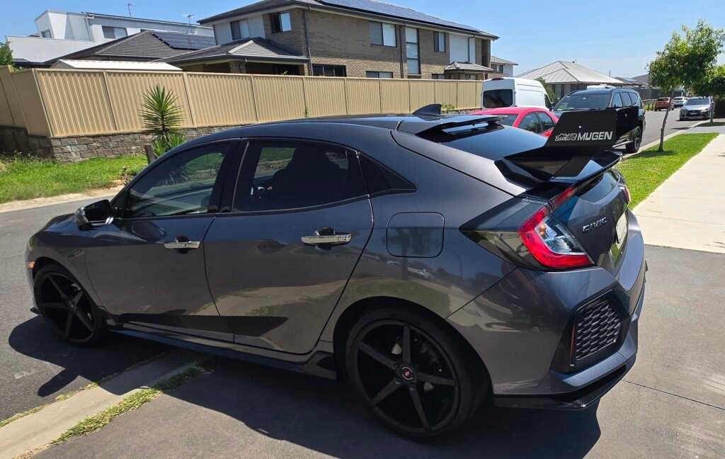 Honda Civic FK7 Hatchback Mugen JDM Style Rear Spoiler 2016-2021 RS Hatchback White Black Blue Black Red Black All Black