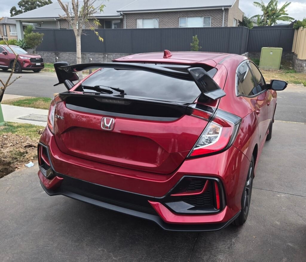 Honda Civic 10th Gen Hatchback TypeR Spoiler Real Install