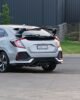 Honda Civic 10th Gen Hatchback TypeR Spoiler Real Install 45 degree
