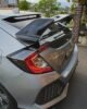 Honda Civic 10th Gen Hatchback TypeR Spoiler Real Install closeup