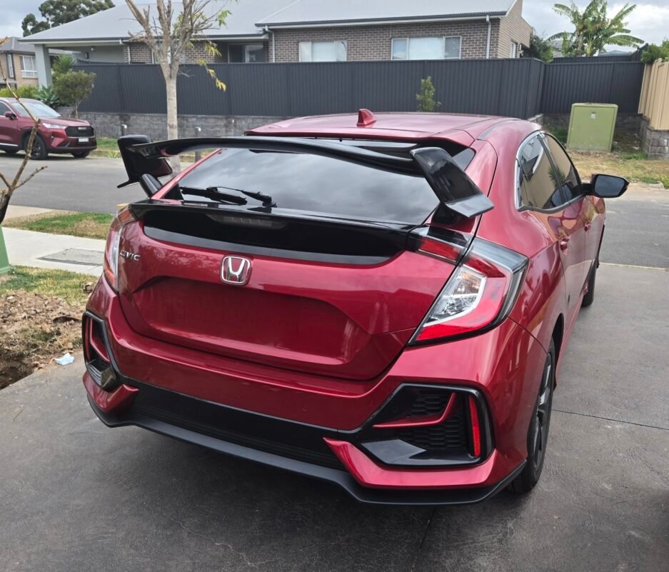 Honda Civic 10th Gen Hatchback TypeR Spoiler Real Install