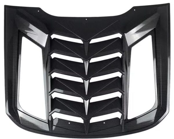 Ford Mustang S550 (2015–2023) Lamborghini-Style Rear Windscreen Louvers – Premium Carbon Finish - Image 4