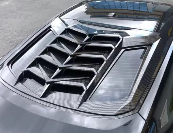 Ford Mustang S550 (2015–2023) Lamborghini-Style Rear Windscreen Louvers – Premium Carbon Finish - Image 5