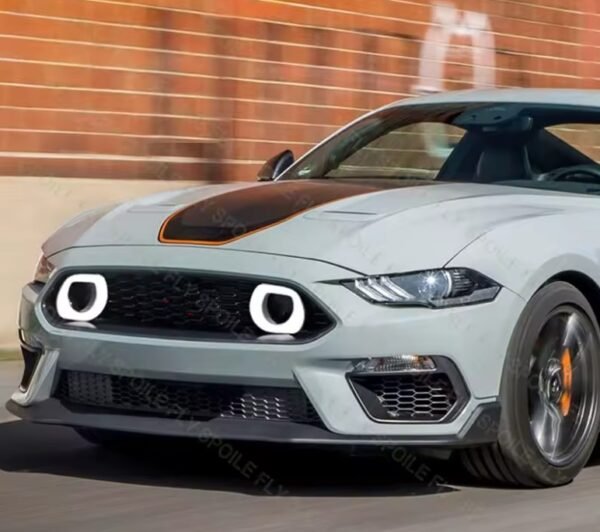 Ford Mustang S550 (2018–2023) Mach 1 Style Racing Front Bumper Grille – With DRL & Turn Signal Halo Lights - Image 7