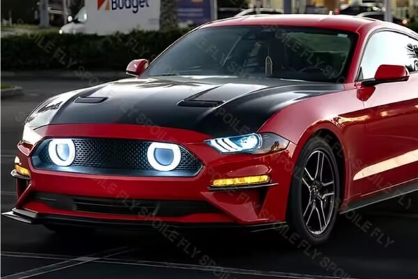 Ford Mustang S550 (2018–2023) Mach 1 Style Racing Front Bumper Grille – With DRL & Turn Signal Halo Lights - Image 9