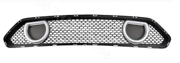 Ford Mustang S550 (2018–2023) Mach 1 Style Racing Front Bumper Grille – With DRL & Turn Signal Halo Lights - Image 4