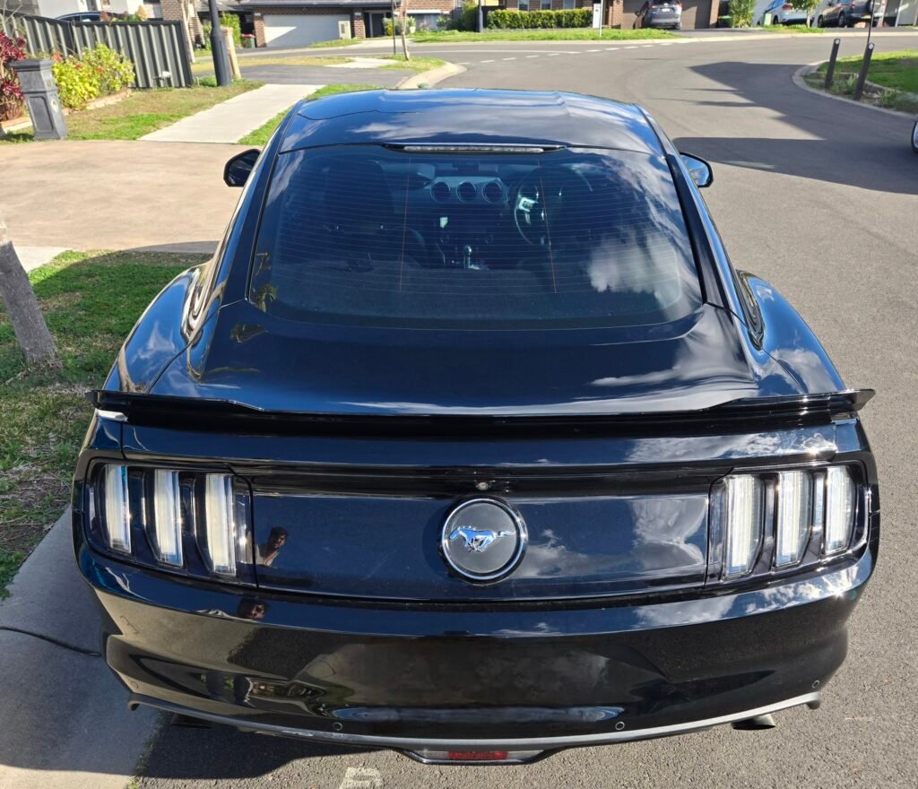 Ford Mustang RTR Kick Spoiler Installed Rear
