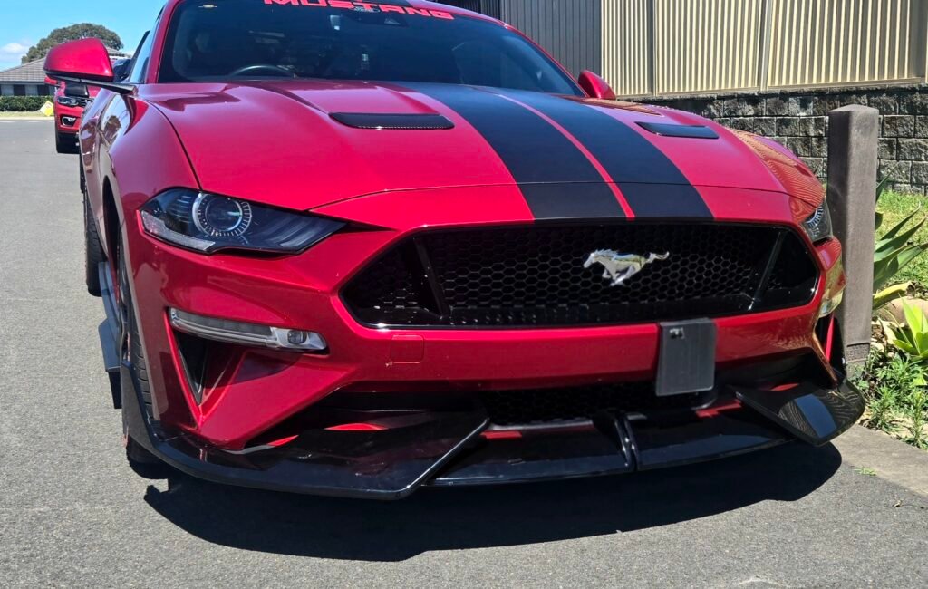 Ford-Mustang-S550-FN-2018-2023-Aggressive-Gloss-Black-Front-Lip-Real-Instal