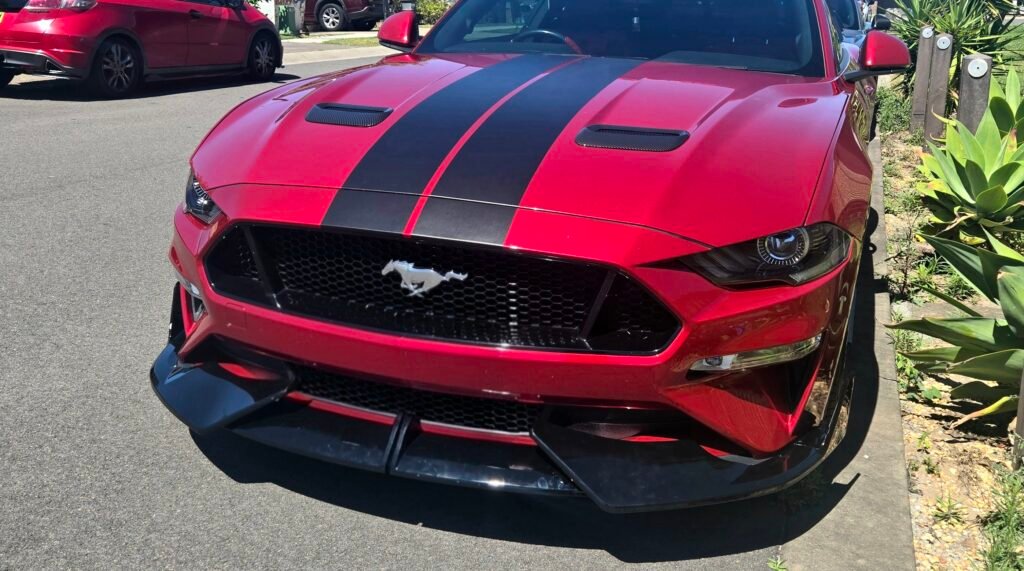 Ford-Mustang-S550-FN-2018-2023-Aggressive-Gloss-Black-Front-Lip-Real-Instal