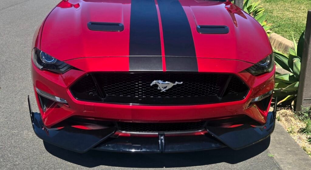 Ford-Mustang-S550-FN-2018-2023-Aggressive-Gloss-Black-Front-Lip-Real-Instal