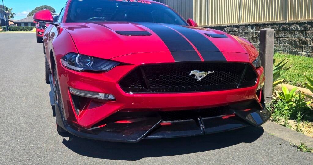 Ford-Mustang-S550-FN-2018-2023-Aggressive-Gloss-Black-Front-Lip-Real-Instal