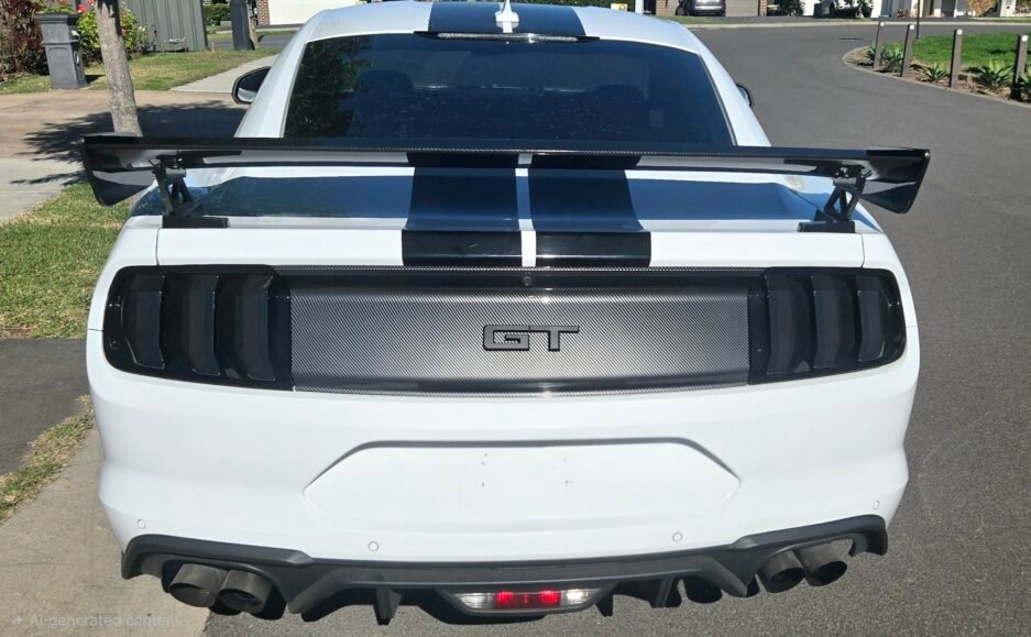 Ford Mustang S550 Decklid Panel with GT Badge Real install