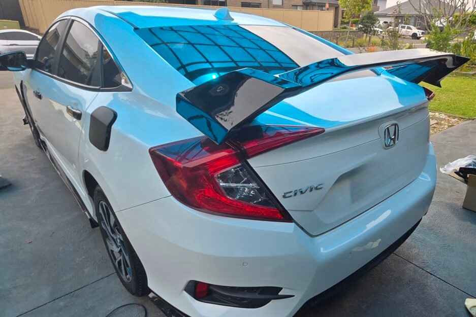 Honda Civic 10th Gen Sedan Type R Spoiler Installed Picture