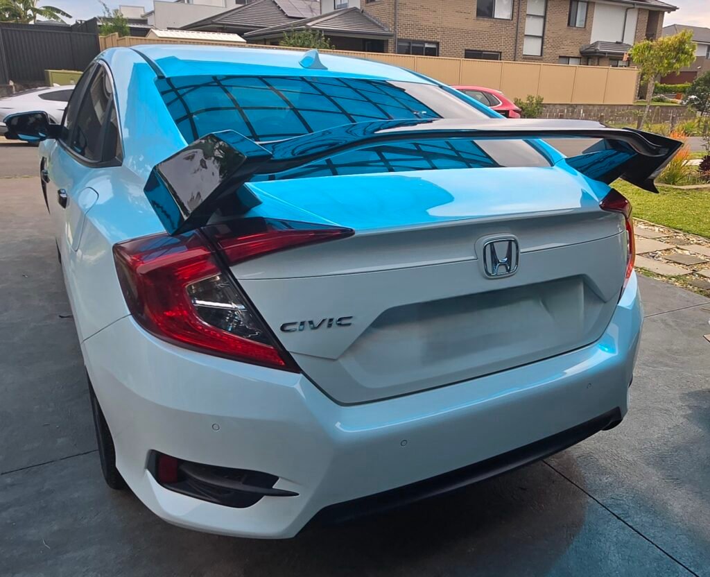 Honda Civic 10th Gen Sedan Type R Spoiler Installed Picture