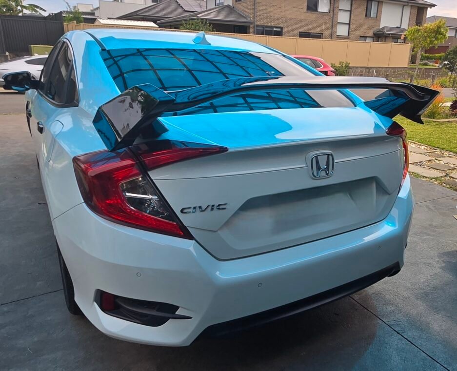 Honda Civic 10th Gen Sedan Type R Spoiler Installed Picture