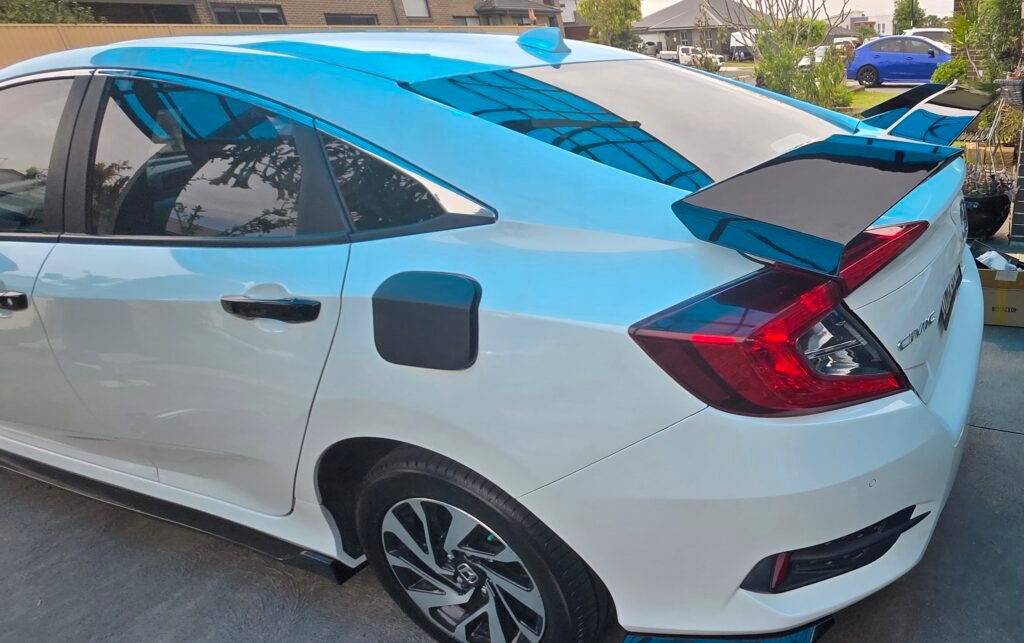 Honda Civic 10th Gen Sedan Type R Spoiler Installed Picture