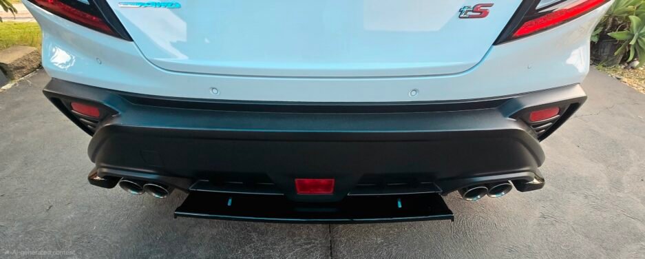 Subaru WRX VB 2022+ Rear Bumper Diffuser Gloss Black Real Install