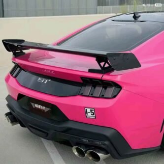 Ford Mustang S650 2024+GT500 Track Spoiler - available in ABS-Carbon Print and Matte Black