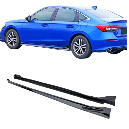 Honda Civic 11th Gen Side Skirts Sporty Style Gloss Black 2022 Plus Sedan Hatchback